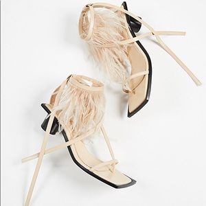 (SOLD) Helmut Lang feather heels